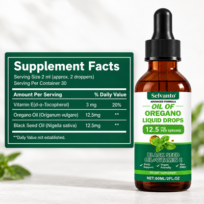Selvanto Oil of Oregano Drops For Gut Relief