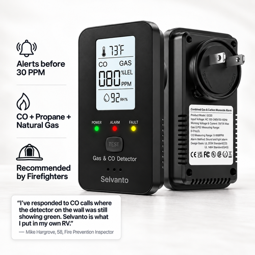 Selvanto 4-in-1 CO Detector For RVs